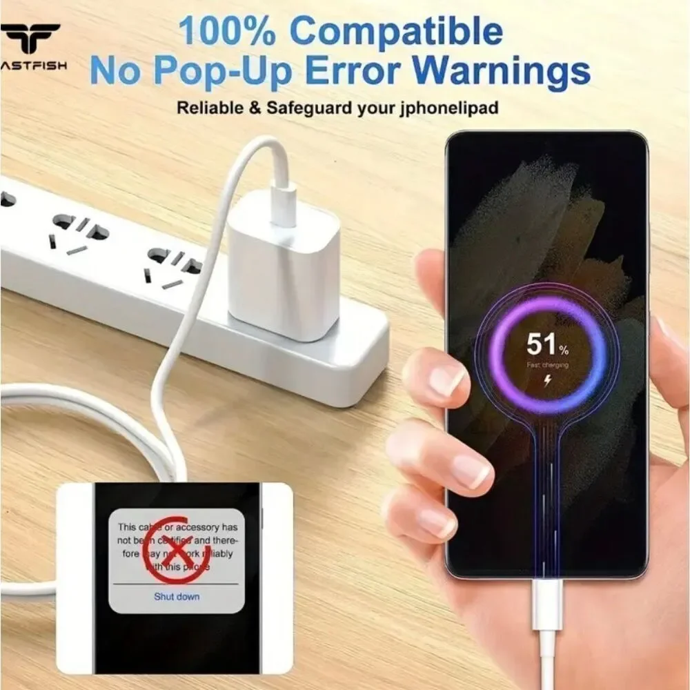 NWT 3 Pack 6 Feet Charging Cable USB C to USB-C for IPhone15/ |IPhone16/ Samsung